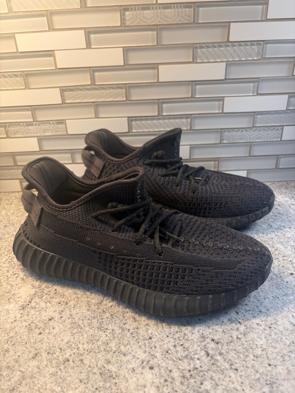 Yeezy Black Knit Athletic Sneakers